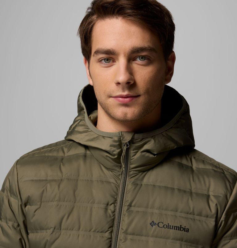 Men's Lake 22 II Down Hooded Jacket, Color: Stone Green, image 6