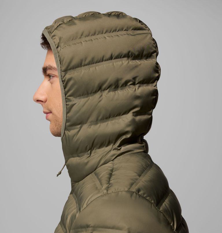 Men's Lake 22 II Down Hooded Jacket, Color: Stone Green, image 7