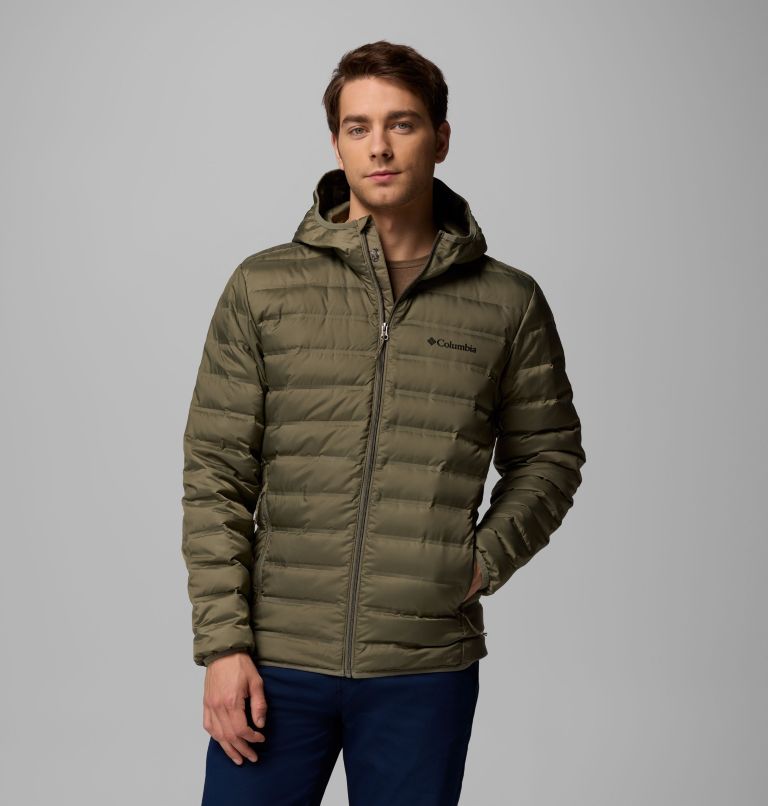 Men's Lake 22 II Down Hooded Jacket, Color: Stone Green, image 1