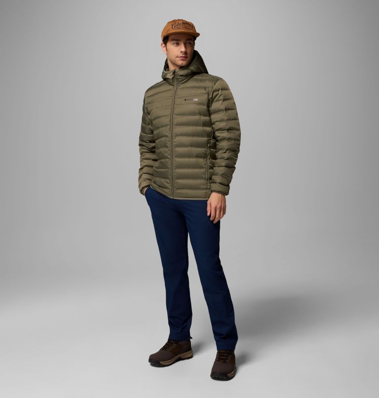Men's Lake 22 II Down Hooded Jacket, Color: Stone Green, image 2