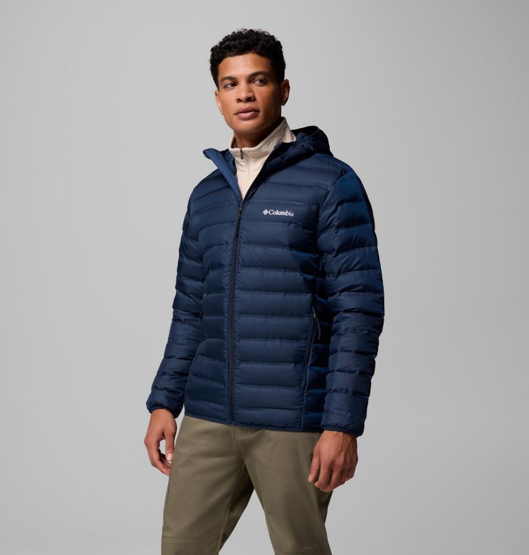 Men's Lake 22 II Down Hooded Jacket, Color: Collegiate Navy, image 4