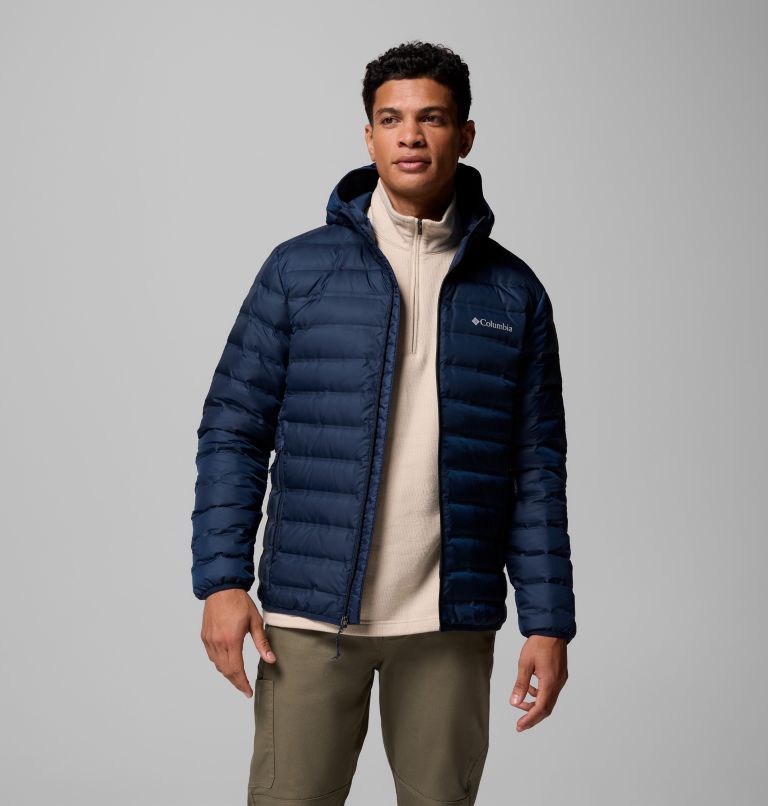 Men's Lake 22 II Down Hooded Jacket, Color: Collegiate Navy, image 5