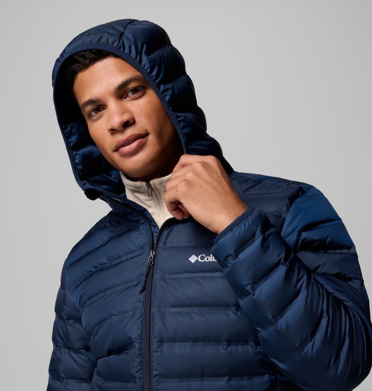Men's Lake 22 II Down Hooded Jacket, Color: Collegiate Navy, image 6