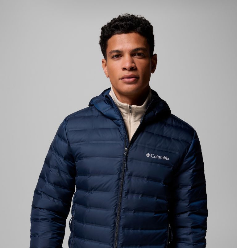 Men's Lake 22 II Down Hooded Jacket, Color: Collegiate Navy, image 7