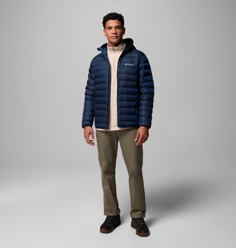 Men's Lake 22 II Down Hooded Jacket, Color: Collegiate Navy, image 2