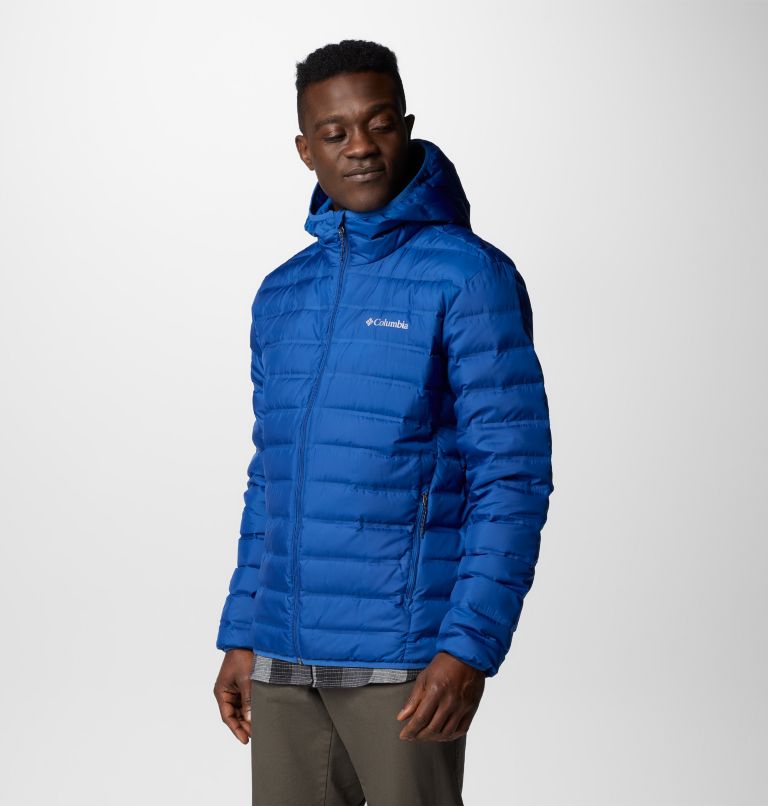 Men's Lake 22 II Down Hooded Jacket, Color: Mountain Blue, image 4