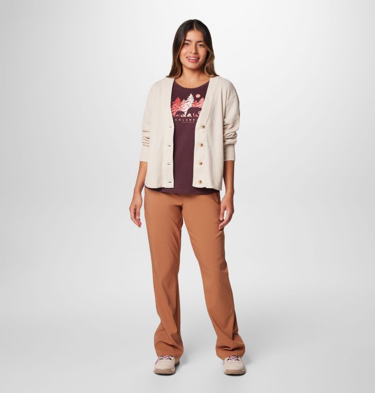 Women's Holly Hideaway Waffle Cardigan, Color: Dark Stone, image 3