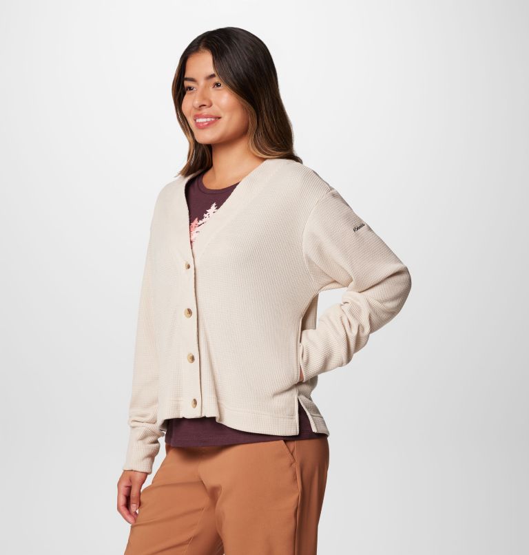 Women's Holly Hideaway Waffle Cardigan, Color: Dark Stone, image 4