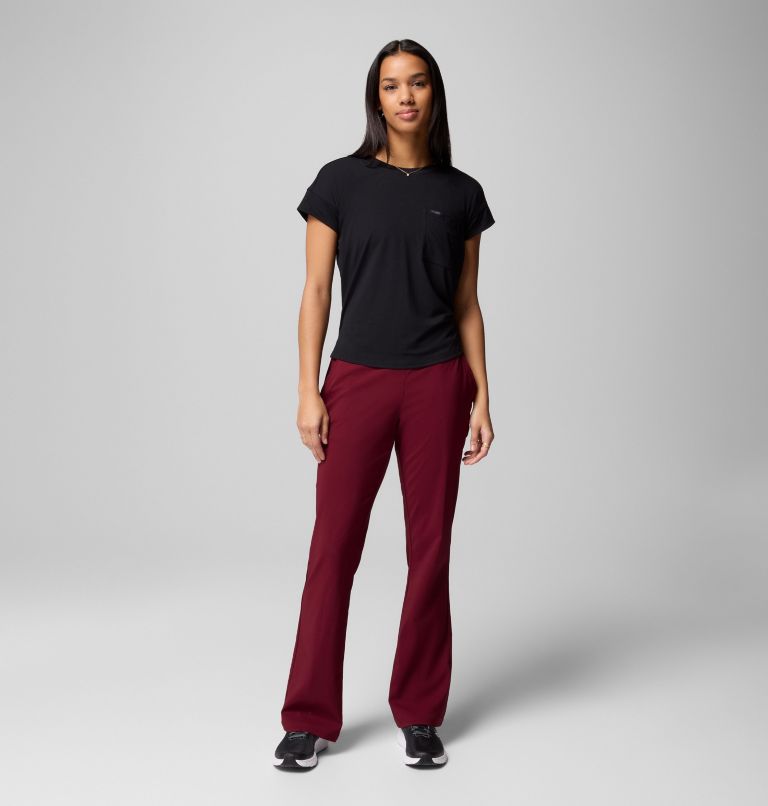 Women's All Seasons Bootcut Pants, Color: Rich Wine, image 2