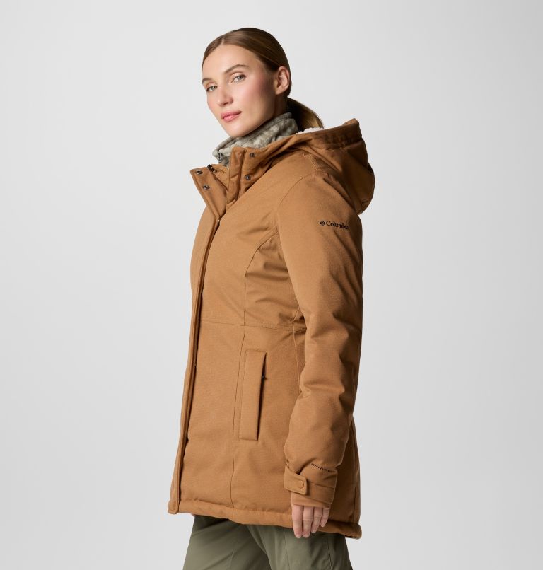 Parka color camel mujer hotsell