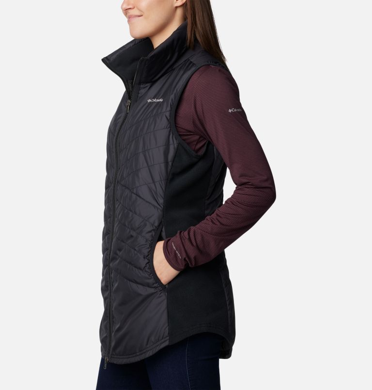 Women's Mix It Around Long Vest II, Color: Black, image 3
