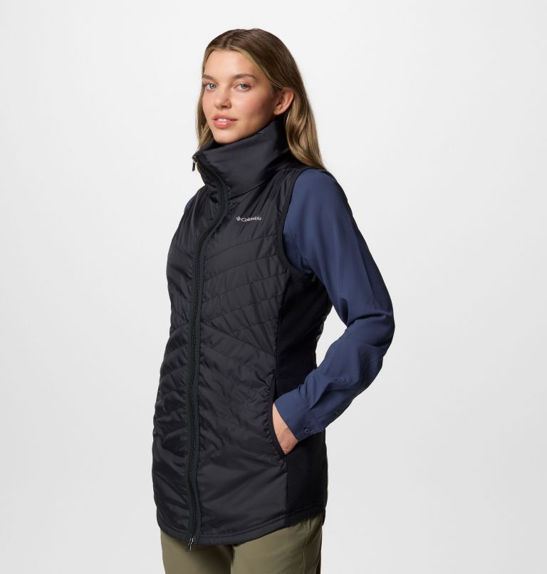 Women's Mix It Around Long Vest II, Color: Black, image 4