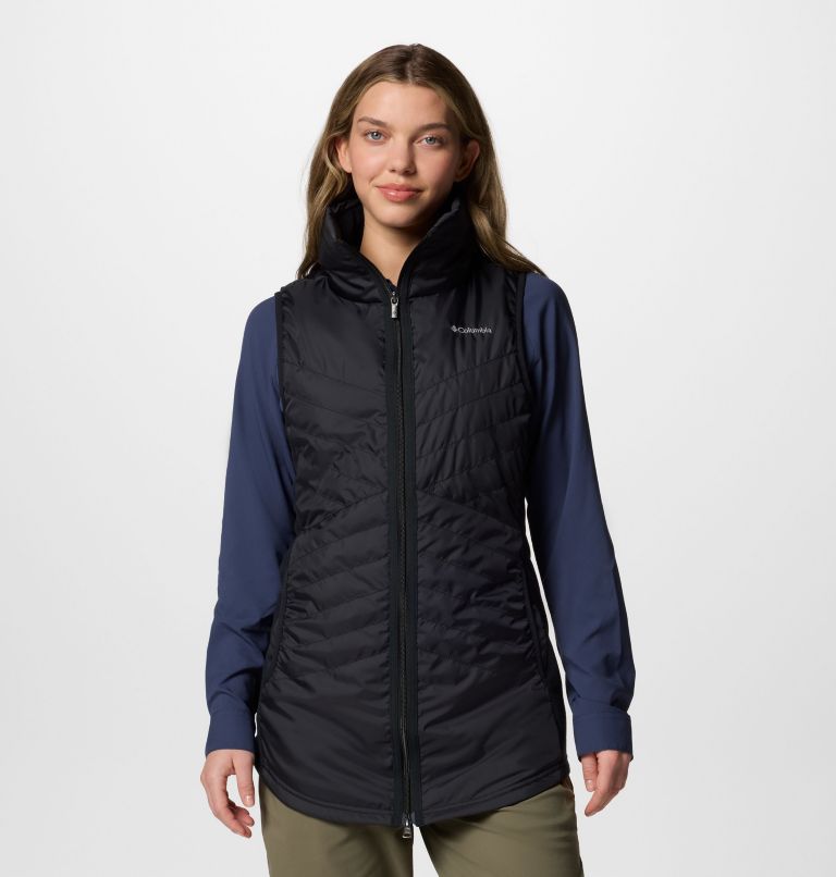 Women's Mix It Around Long Vest II, Color: Black, image 6