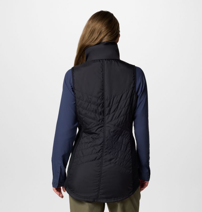 Women's Mix It Around Long Vest II, Color: Black, image 2