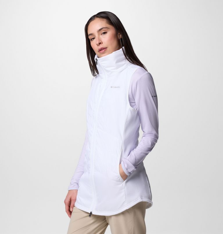 Women's Mix It Around Long Vest II, Color: White, image 3