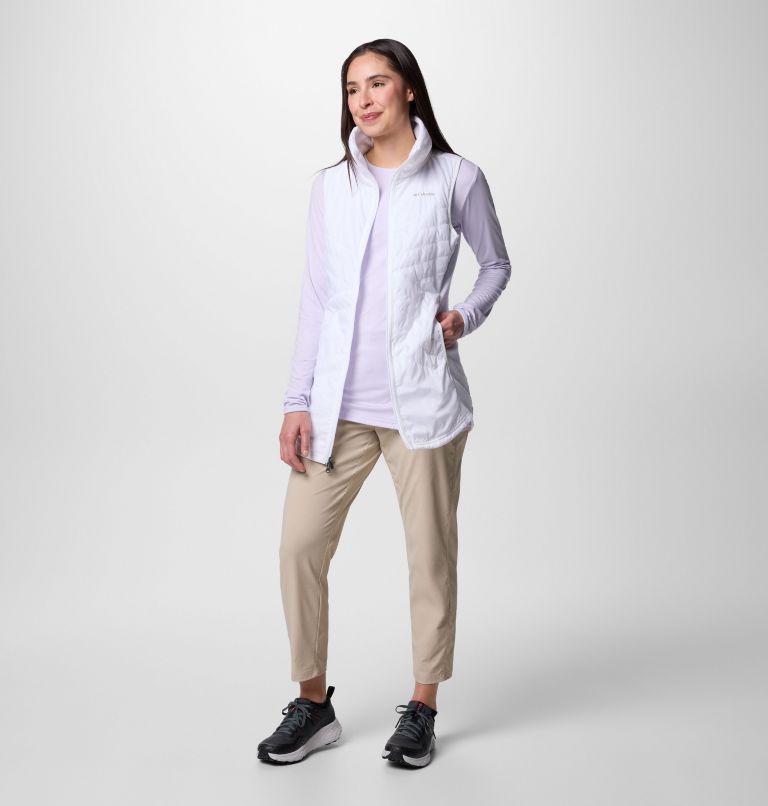 Women's Mix It Around Long Vest II, Color: White, image 5