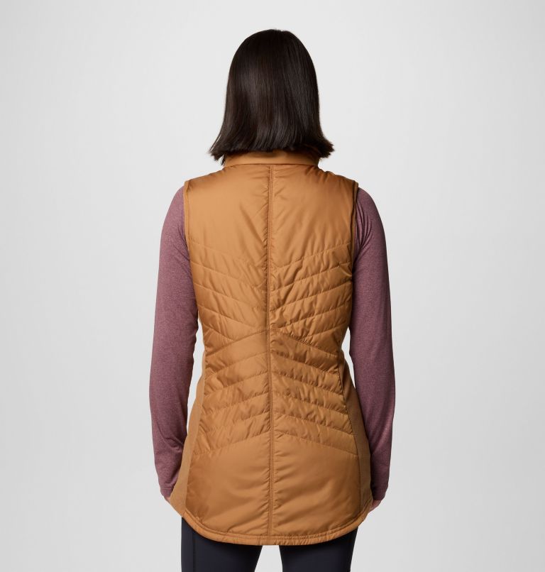 Columbia Women s Mix It Around Long Vest II M Brown Camel