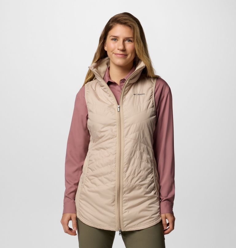 Women's Mix It Around Long Vest II, Color: Ancient Fossil, image 1