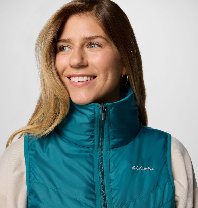 Women's Mix It Around Long Vest II, Color: River Blue, image 4