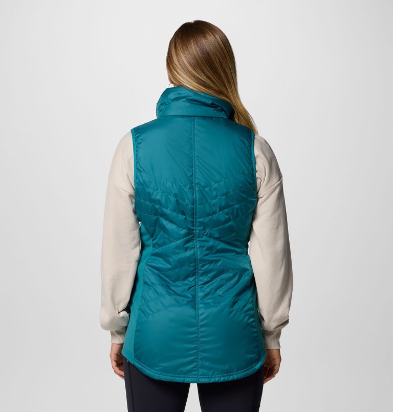 Women's Mix It Around Long Vest II, Color: River Blue, image 2