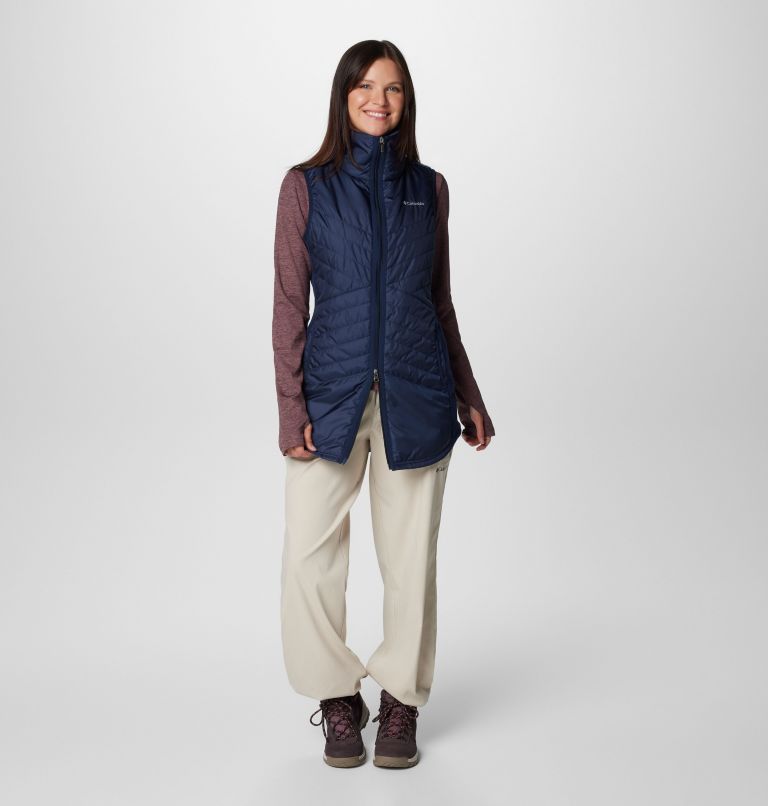 Women's Mix It Around Long Vest II, Color: Collegiate Navy, image 3