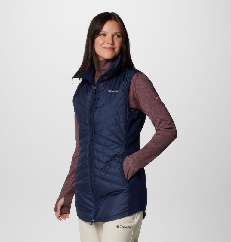 Women's Mix It Around Long Vest II, Color: Collegiate Navy, image 4