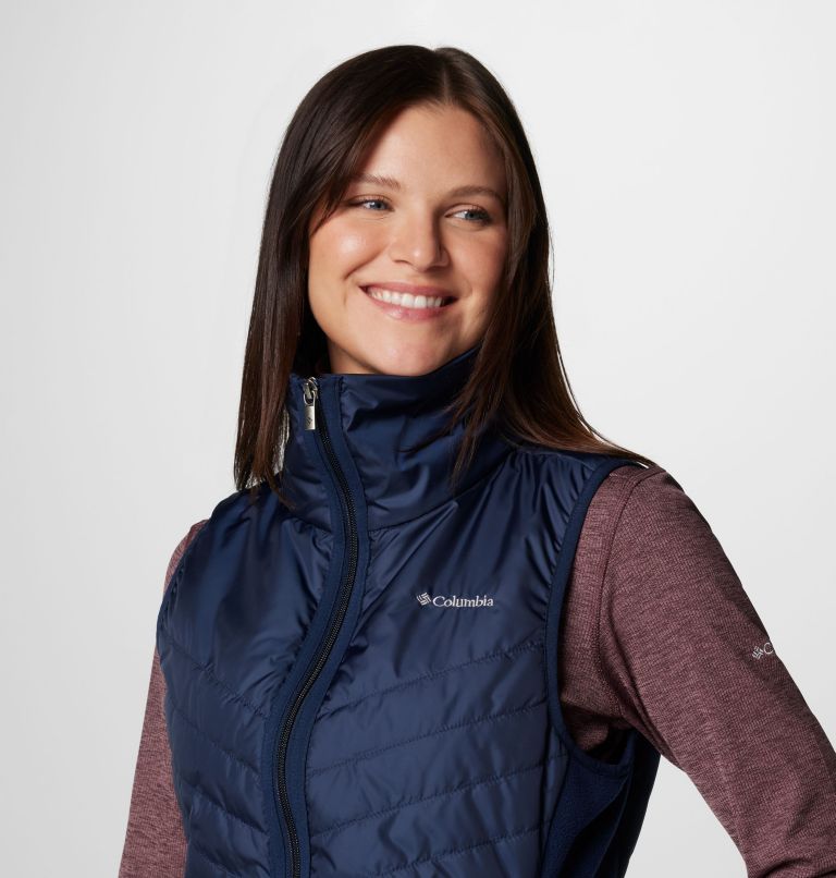 Women's Mix It Around Long Vest II, Color: Collegiate Navy, image 5