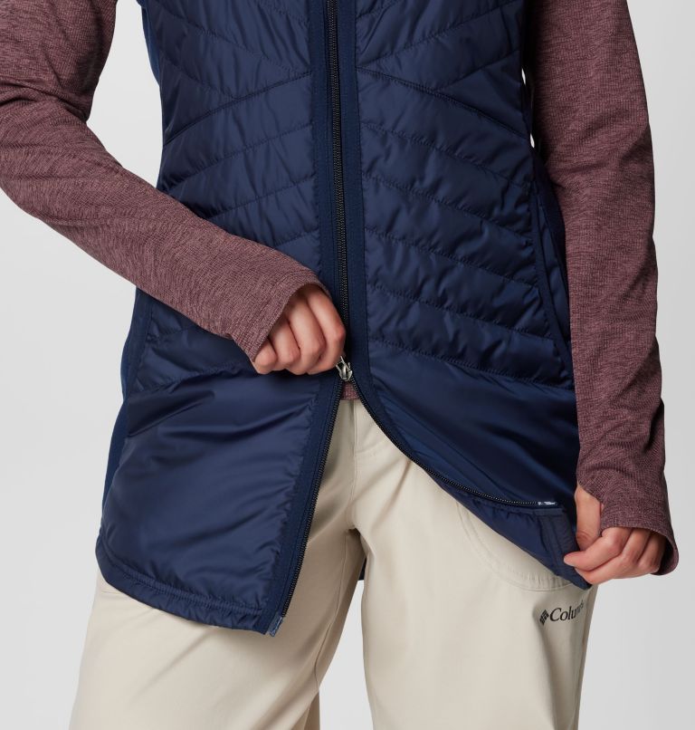Women's Mix It Around Long Vest II, Color: Collegiate Navy, image 6