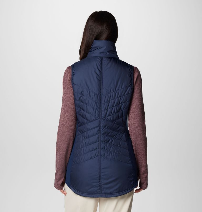 Women's Mix It Around Long Vest II, Color: Collegiate Navy, image 2