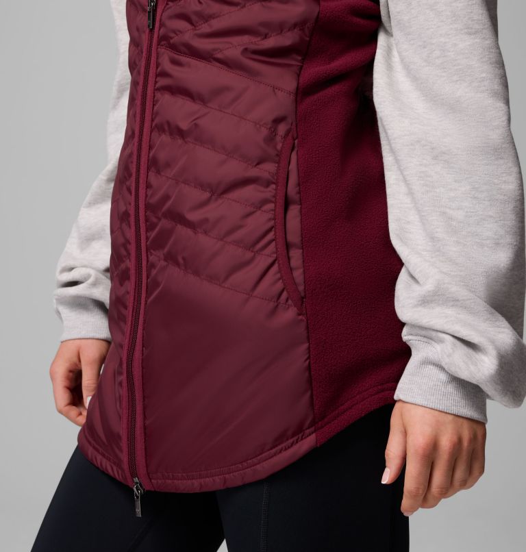 Women's Mix It Around Long Vest II, Color: Rich Wine, image 5