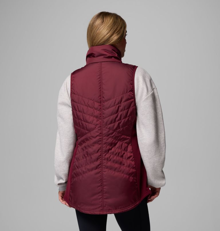 Women's Mix It Around Long Vest II, Color: Rich Wine, image 2