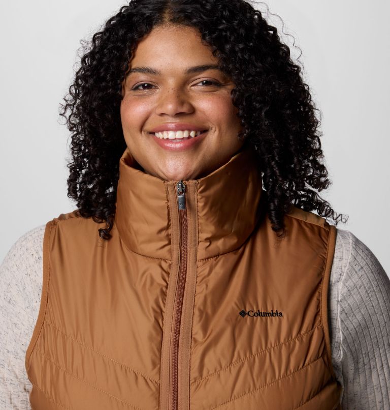 Women's Mix It Around Long Vest II - Plus Size, Color: Camel Brown, image 4