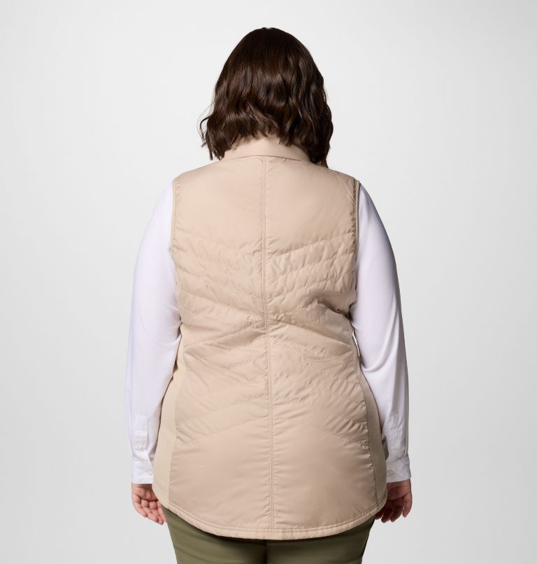 Women's Mix It Around Long Vest II - Plus Size, Color: Ancient Fossil, image 2