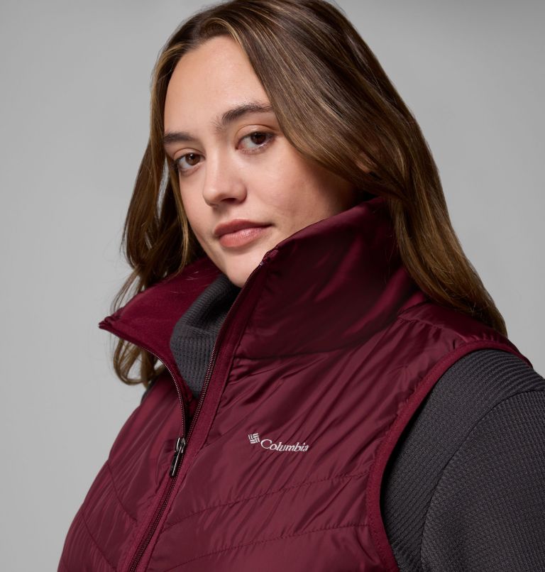 Women's Mix It Around Long Vest II - Plus Size, Color: Rich Wine, image 6