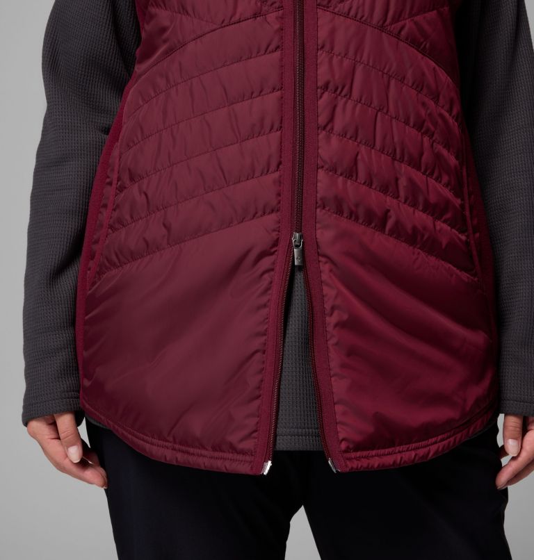 Women's Mix It Around Long Vest II - Plus Size, Color: Rich Wine, image 7