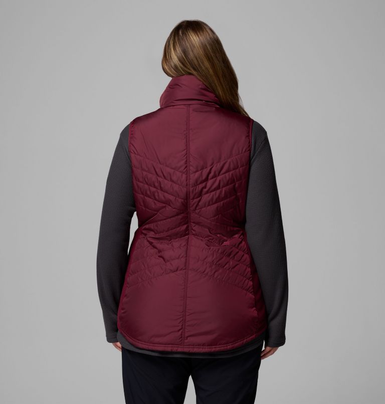 Women's Mix It Around Long Vest II - Plus Size, Color: Rich Wine, image 3