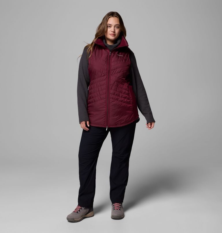 Women's Mix It Around Long Vest II - Plus Size, Color: Rich Wine, image 2
