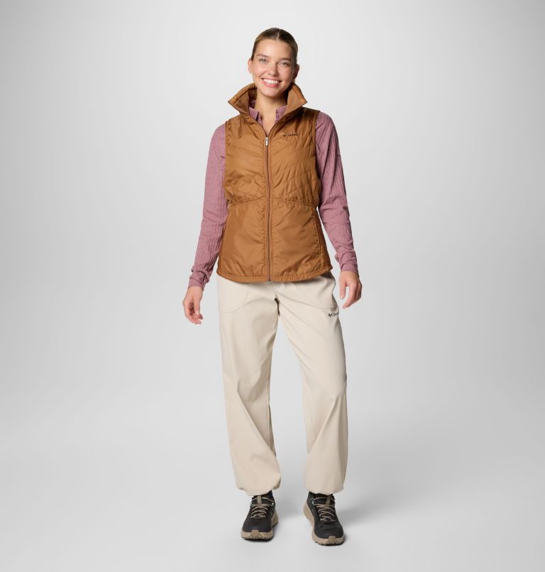 Women's Mix It Around Vest III, Color: Camel Brown, image 3