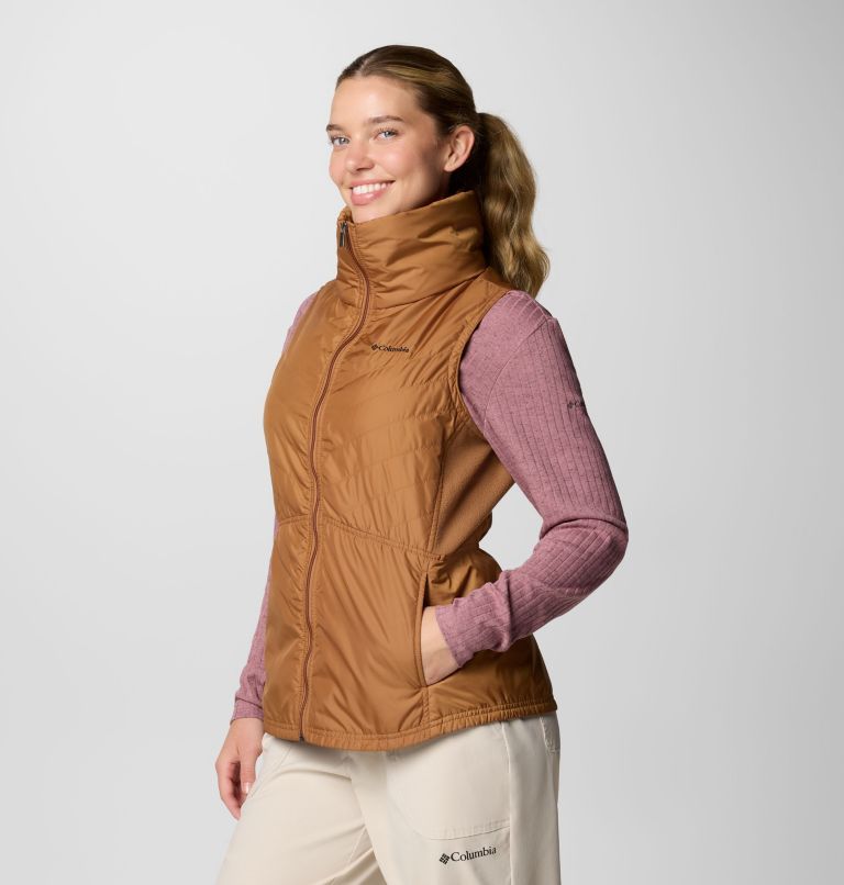 Women's Mix It Around Vest III, Color: Camel Brown, image 4