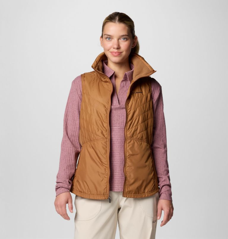 Women's Mix It Around Vest III, Color: Camel Brown, image 8