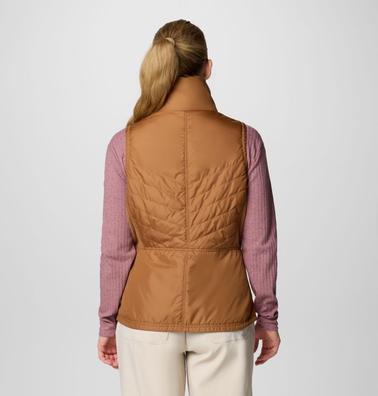 Women's Mix It Around Vest III, Color: Camel Brown, image 2