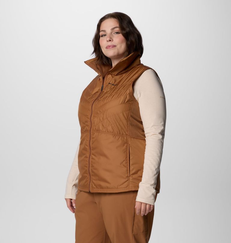 Women's Mix It Around Vest III - Plus Size, Color: Camel Brown, image 4