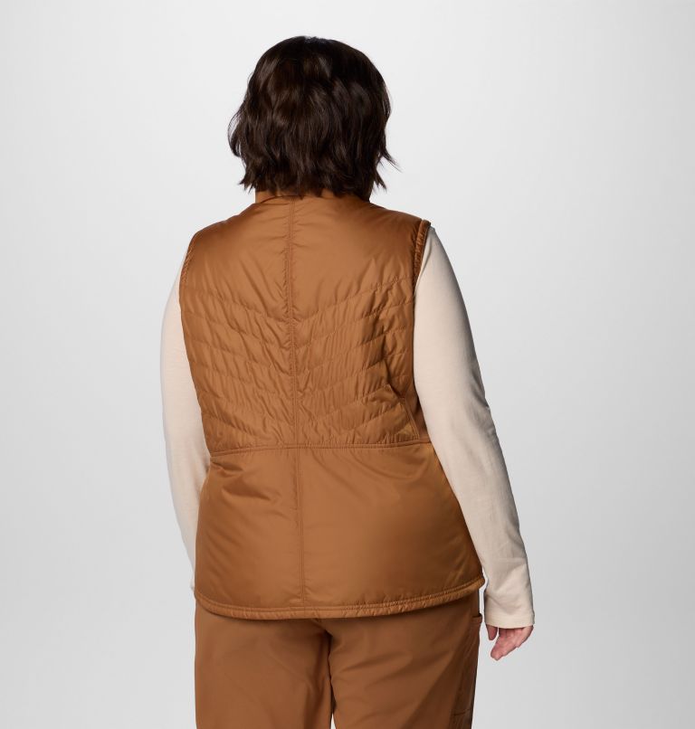 Women's Mix It Around Vest III - Plus Size, Color: Camel Brown, image 2