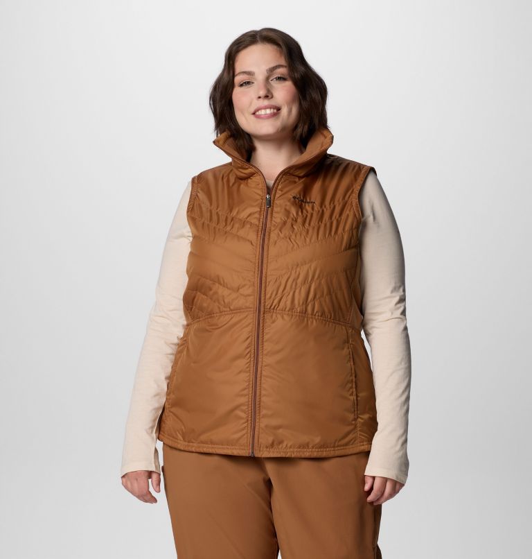 Women's Mix It Around Vest III - Plus Size, Color: Camel Brown, image 1