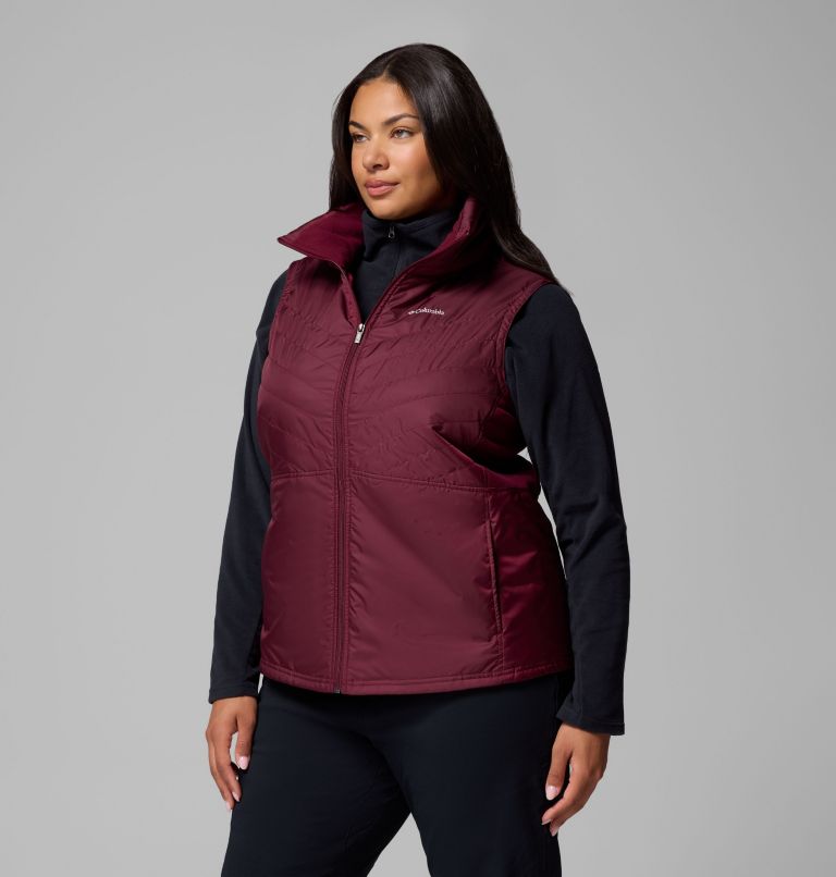 Women's Mix It Around Vest III - Plus Size, Color: Rich Wine, image 4