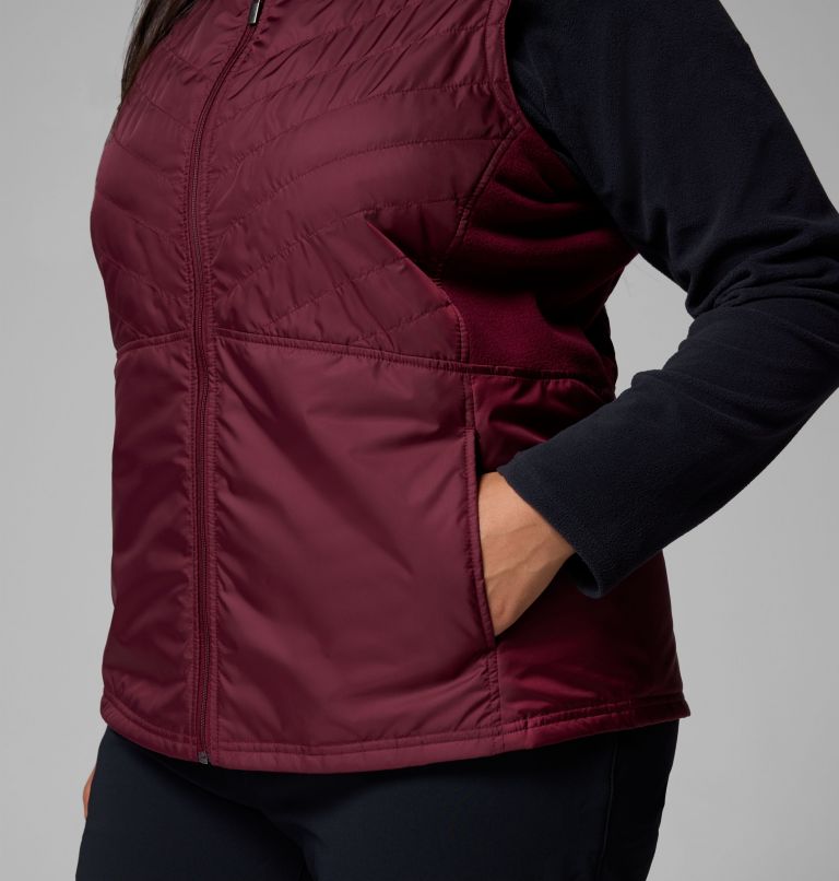 Women's Mix It Around Vest III - Plus Size, Color: Rich Wine, image 7