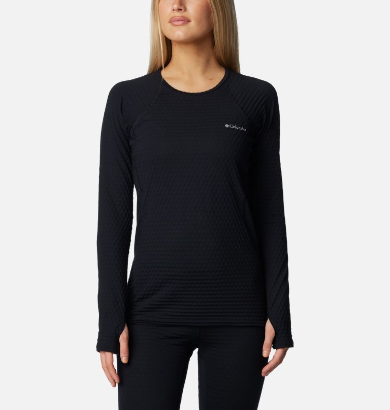 Women's Omni Heat Helix Baselayer Crew Shirt, Color: Black, image 1