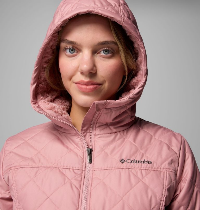 Women's Copper Crest II Hooded Jacket, Color: Eraser Pink, image 5