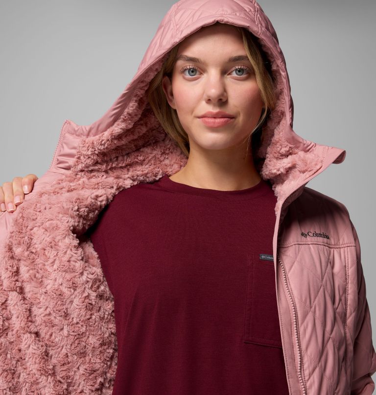 Women's Copper Crest II Hooded Jacket, Color: Eraser Pink, image 6