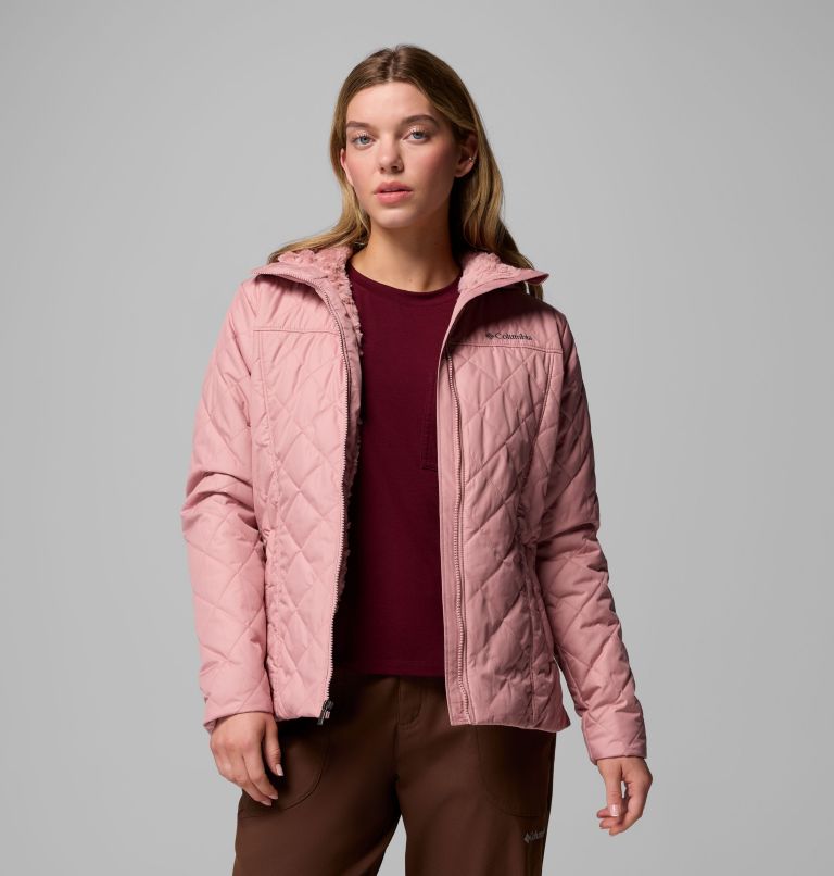 Women's Copper Crest II Hooded Jacket, Color: Eraser Pink, image 7